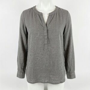 Anthropologie Jane and Delancey Charcoal Long Sleeve Tunic Blouse